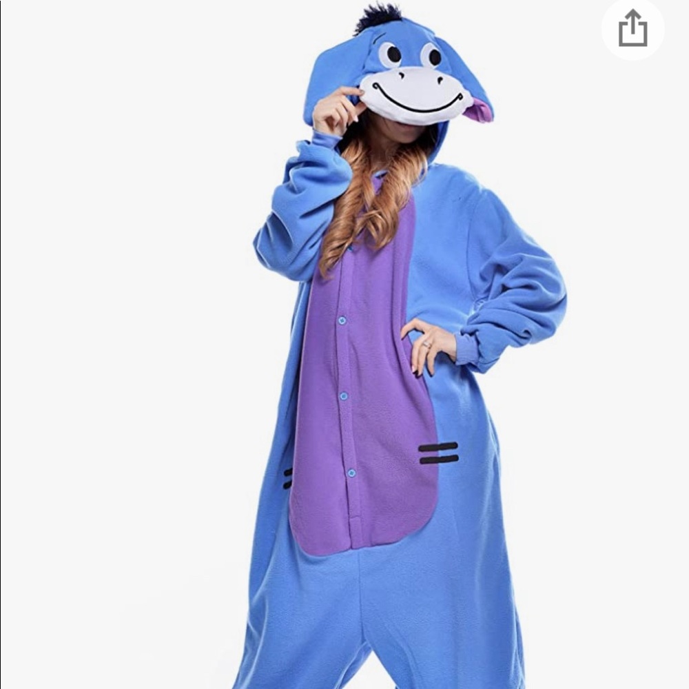 Eeyore Pajama Onesie- cosplay adult size